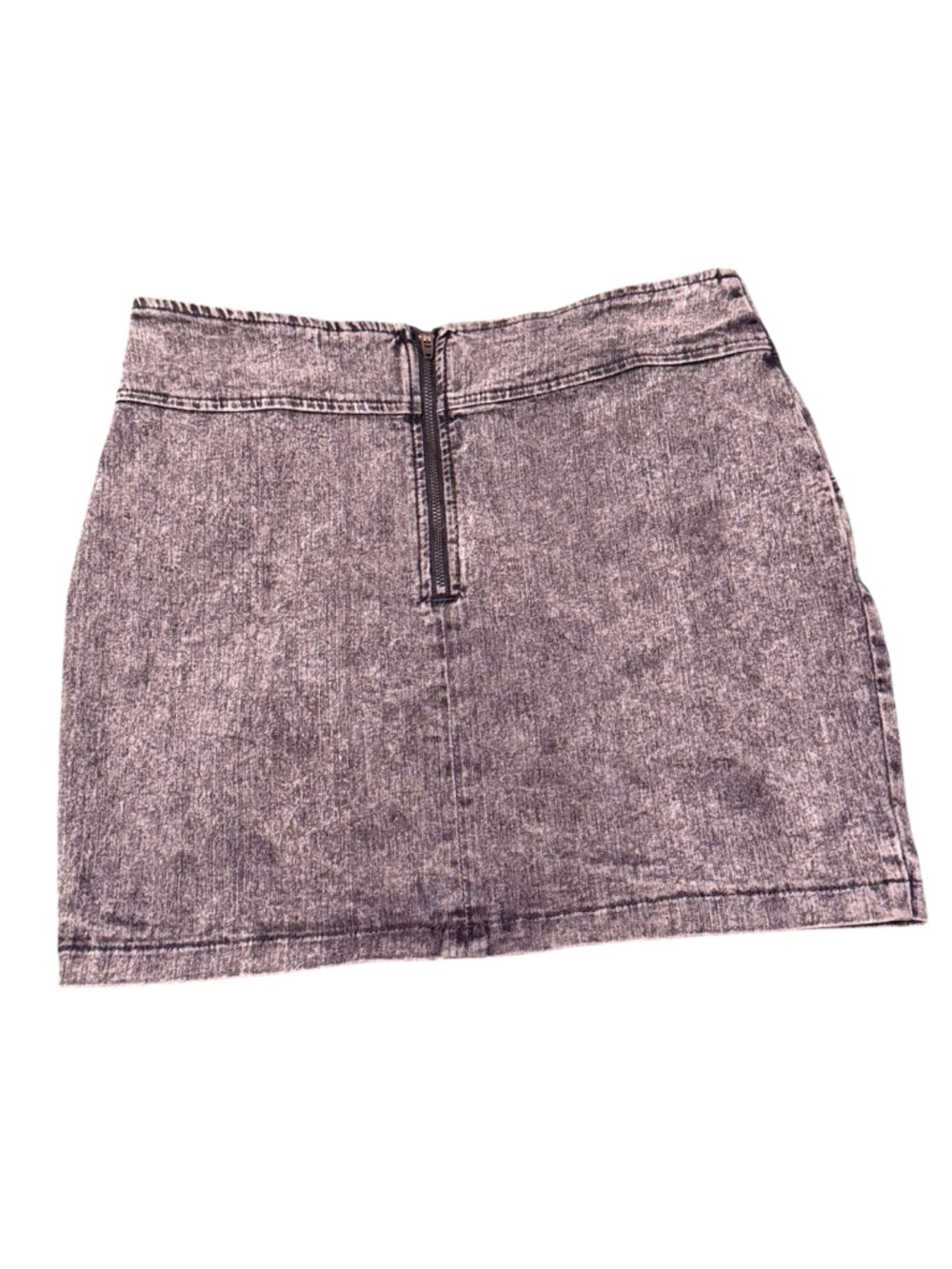 Nollie Acid Wash Gray Mini Skirt - Picture 2 of 3